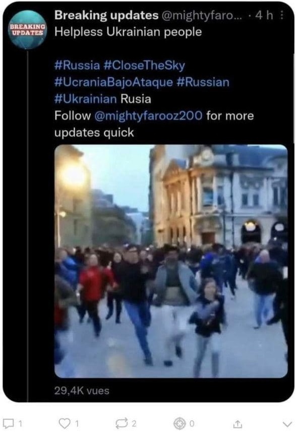 People running for the camera, fake news